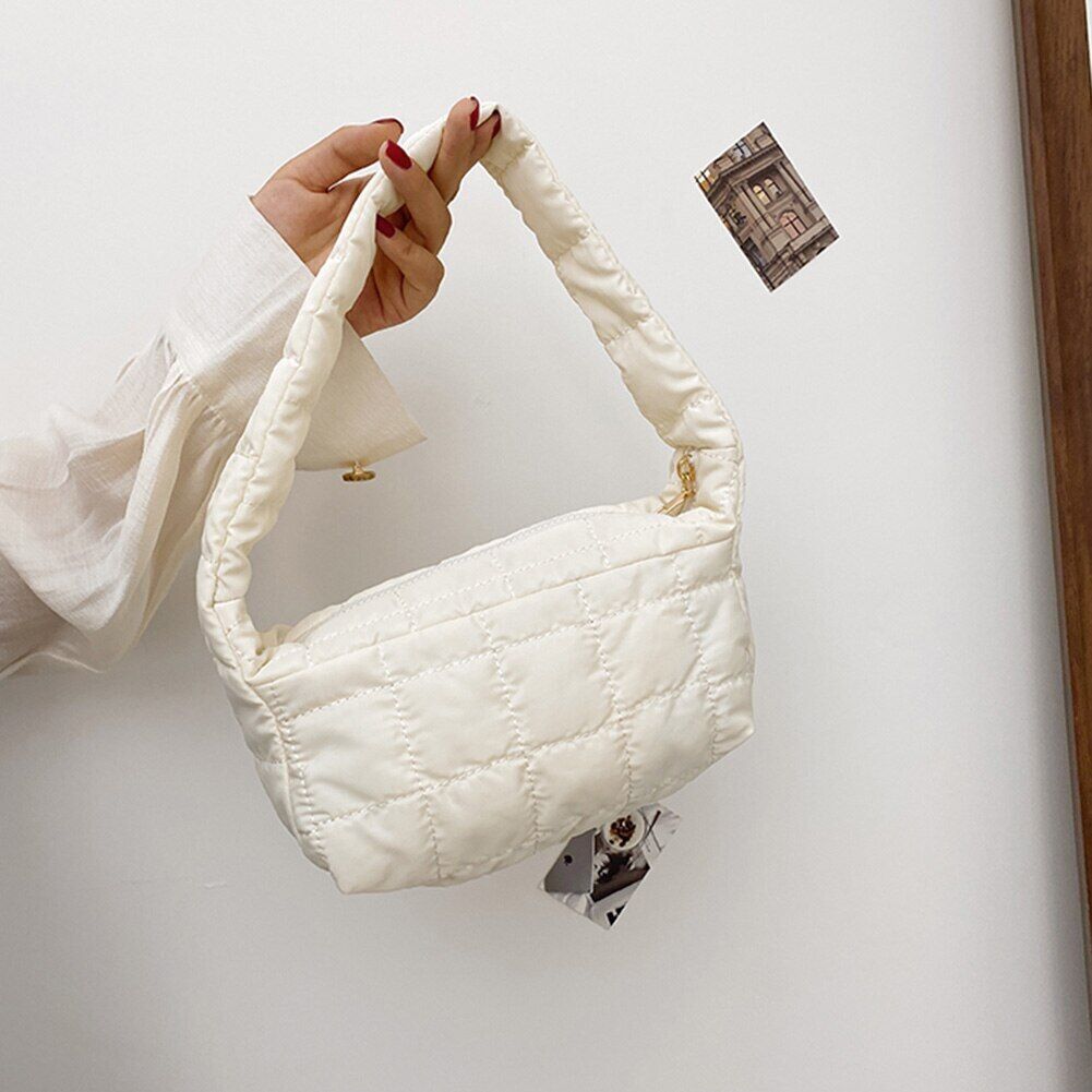 Pattern Shoulder Bag Cotton Handbag Women Tote Bags Padded Ladies Bag