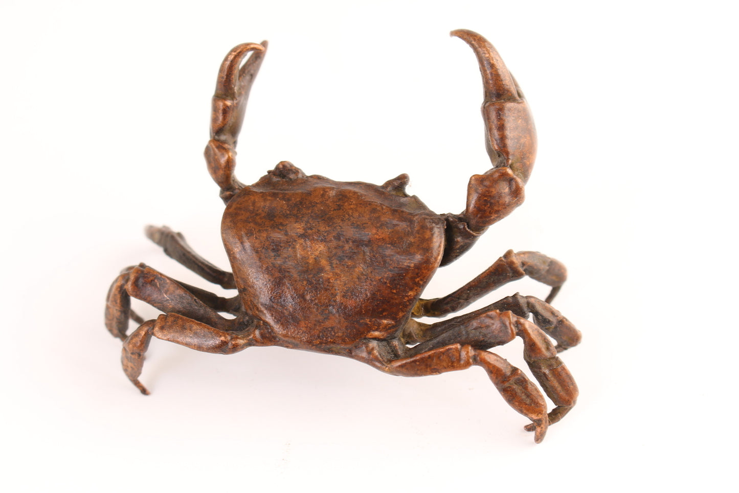 Chinese copper crab Statue figure table decoration fortune art tea pet gift