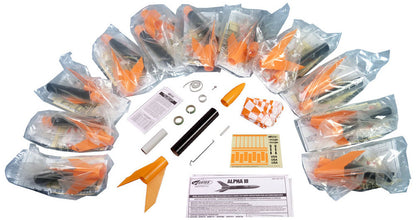 Estes Alpha III Rocket Bulk Pack - Includes 12 Beginner Model Rocket Kits