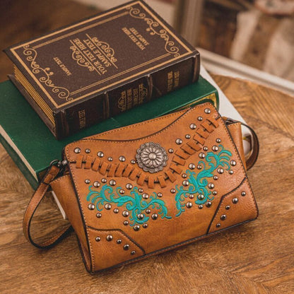 Celela Women Studs Luxury Designer Handbag Crossbody Bag Makeup Bag Purse Wallet