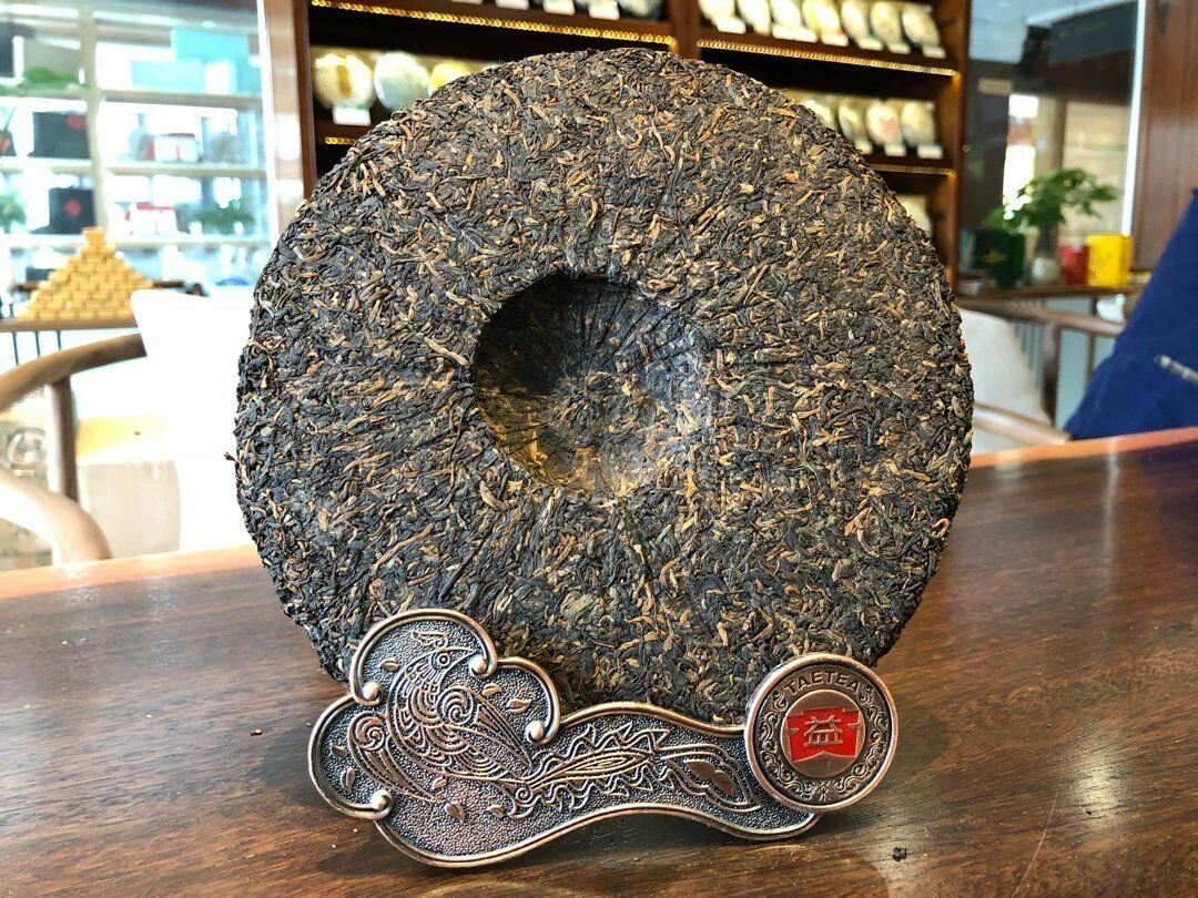 2017 TAETEA Dragon Pillar Yuan Cha Menghai Dayi Pu'er Tea Ripe Puerh Cake 357g