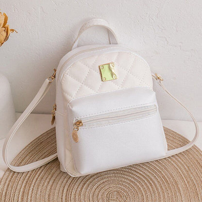 Synthetic Leather Mini Small Backpack Phone Pouch School Backpack Bags Polyester