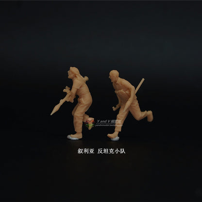 1/72 1/64 1/87 Syrian Anti-tank Squad 2-persons Unpainted Model Ornament