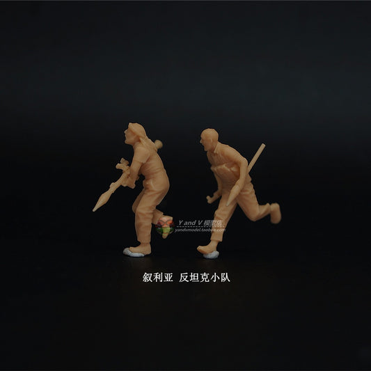1/72 1/64 1/87 Syrian Anti-tank Squad 2-persons Unpainted Model Ornament