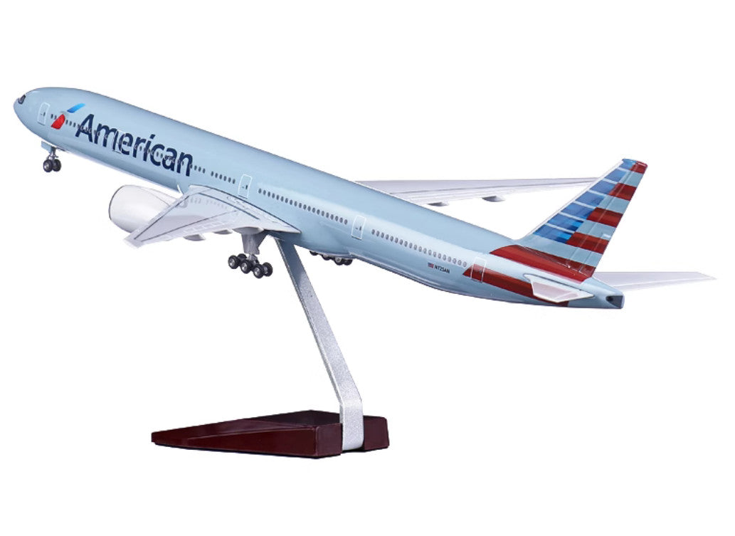 1:157 47CM American BOEING 777-300ER Airplane Landing Gear Resin Aircraft Model