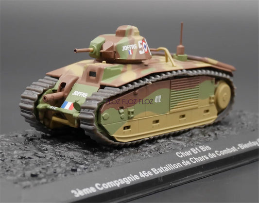 for IXO WWII France Char B1 Bis 3eme Compagnie 46e Bataillon de chars 1/72 Model