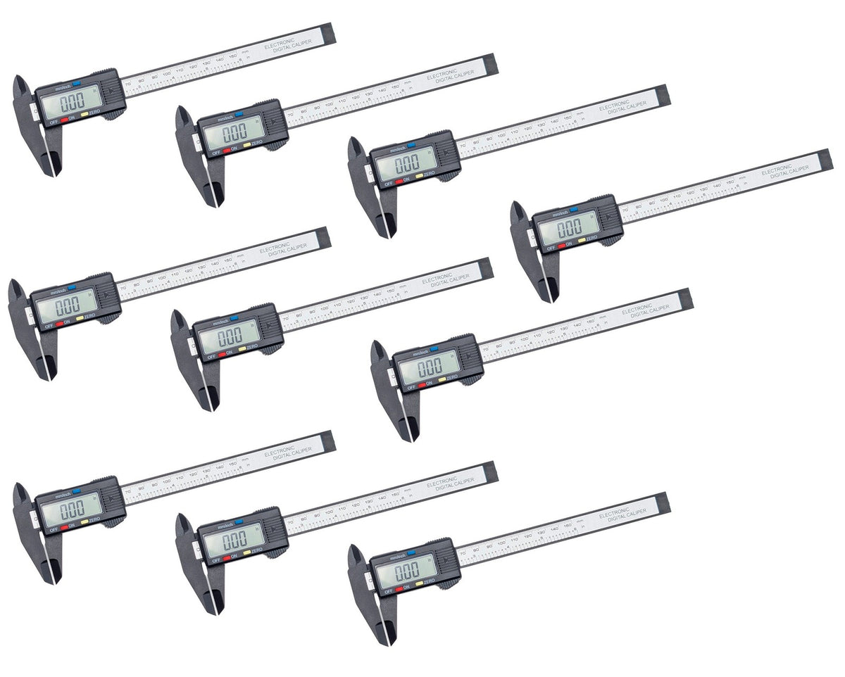 10 Pack Small Digital Caliper 0-6" Mini Measuring Tool with Auto-Off Feature,...