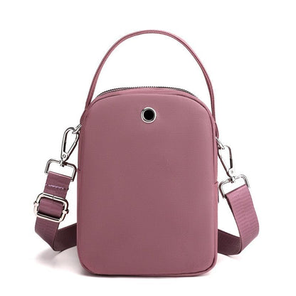 3 Layers Small Handbag Durable Fabric Shoulder Bag Mini Purse Nylon Polyester