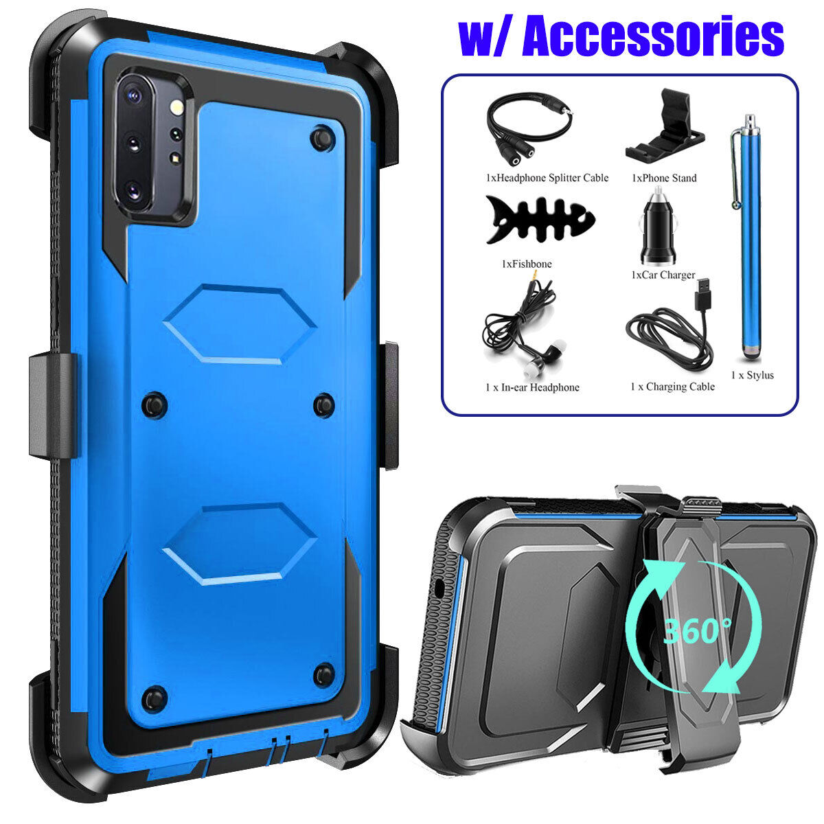 For Samsung Galaxy Note10+ Heavy Duty Clip Holder Case Cover, / Accessory