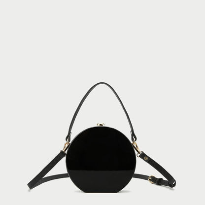 Acrylic Bag Mini Round Messenger Bag For Girls Casual Black Cross Body Shoulder
