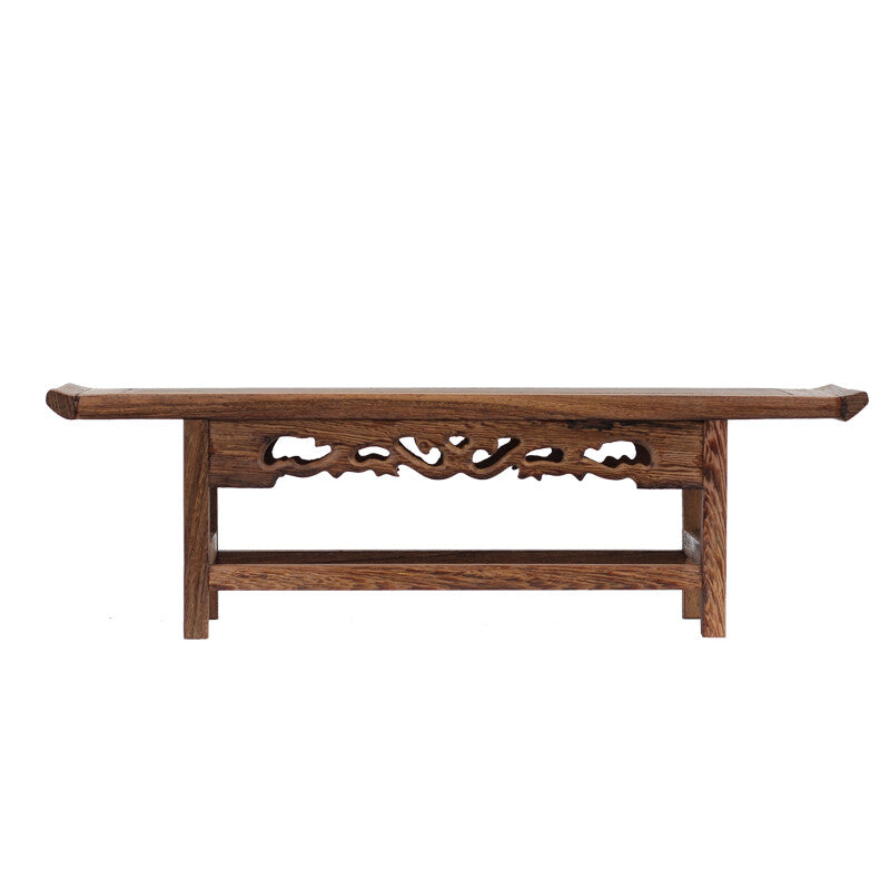 11.8" Wood Display Stand Rack Shelf Vase Bonsai Buddha Statue Base Decor