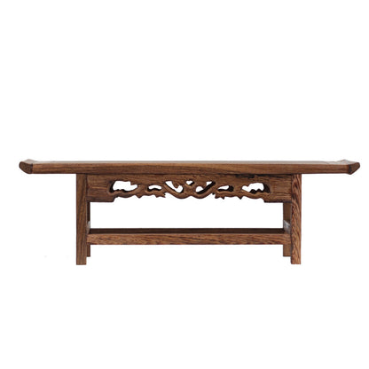 11.8" Wood Display Stand Rack Shelf Vase Bonsai Buddha Statue Base Decor