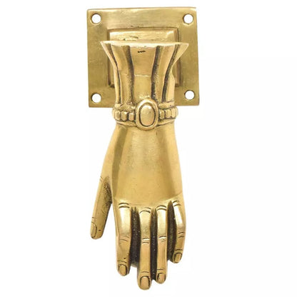 Antique Look Brass Hand Design Door Knocker Door Bell Home Decor