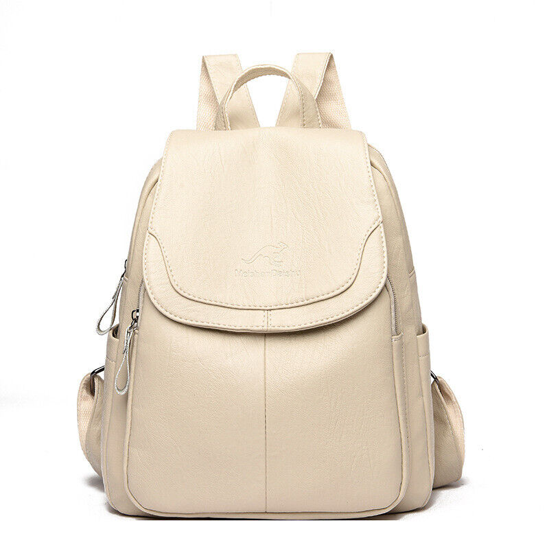 Premium PU Leather Backpack Women Vitange Satchel Rucksack Travel Shoulder Bag