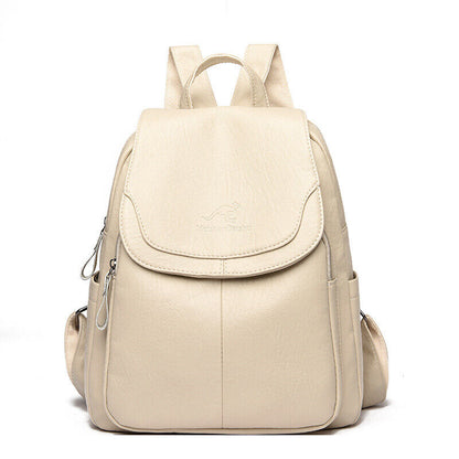 Premium PU Leather Backpack Women Vitange Satchel Rucksack Travel Shoulder Bag