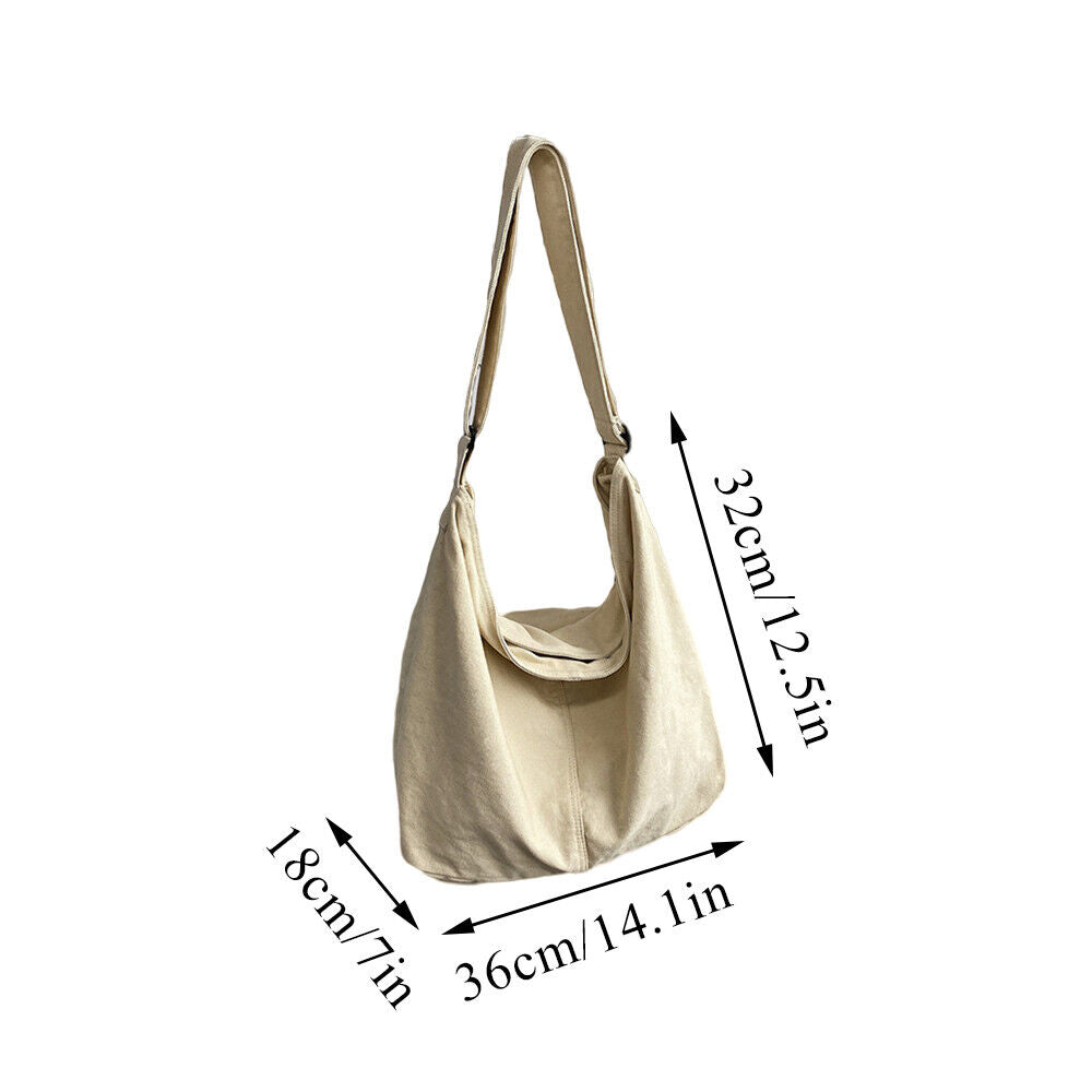 Women Shoulder Bag Shopper Canvas Tote Bag Large Capacity Crossbody Bags