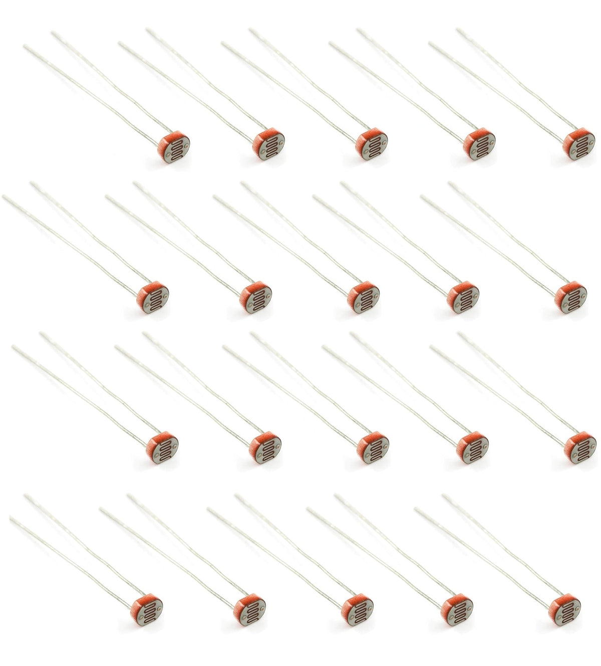 20 Pack 5mm Light Sensitive Resistor, Photoelectric Photo Cell (5516)