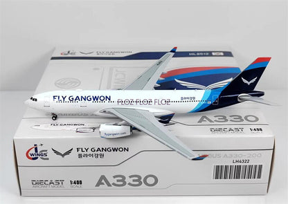 JC Wings FLY GANGWON for Airbus A330-200 HL8512 1:400 Aircraft Pre-built Model