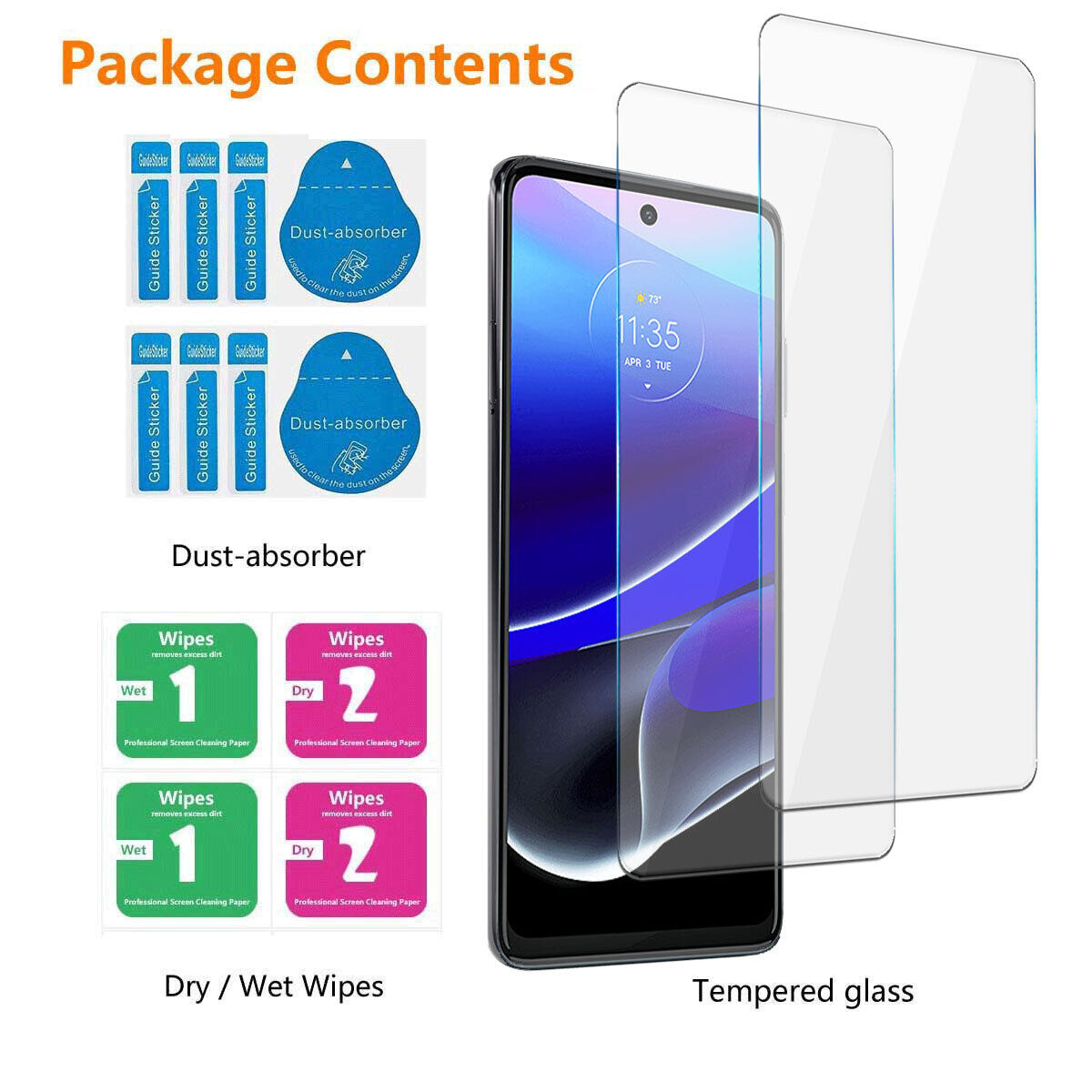 For Moto G Stylus (2022) Case Slim Shockproof Cover + Tempered Screen Protector