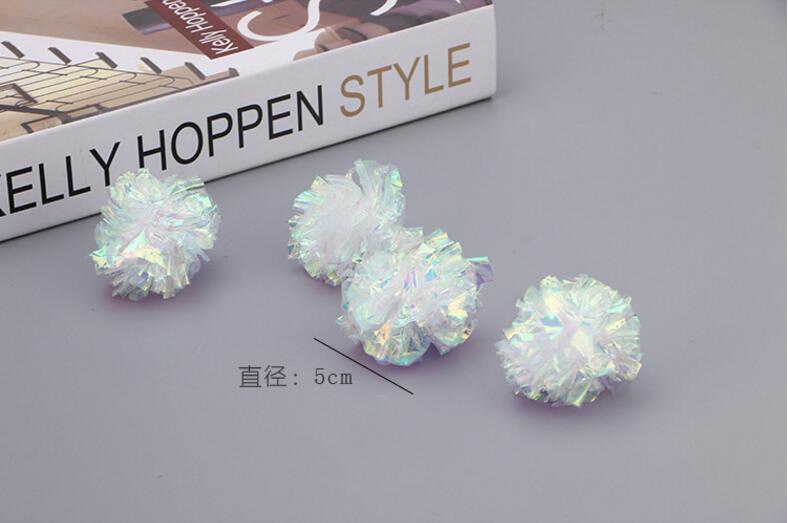 10Ps Pet Cat Toy Teaser Interactive Candy Ring Paper Crinkle Crystal Ball Rustle
