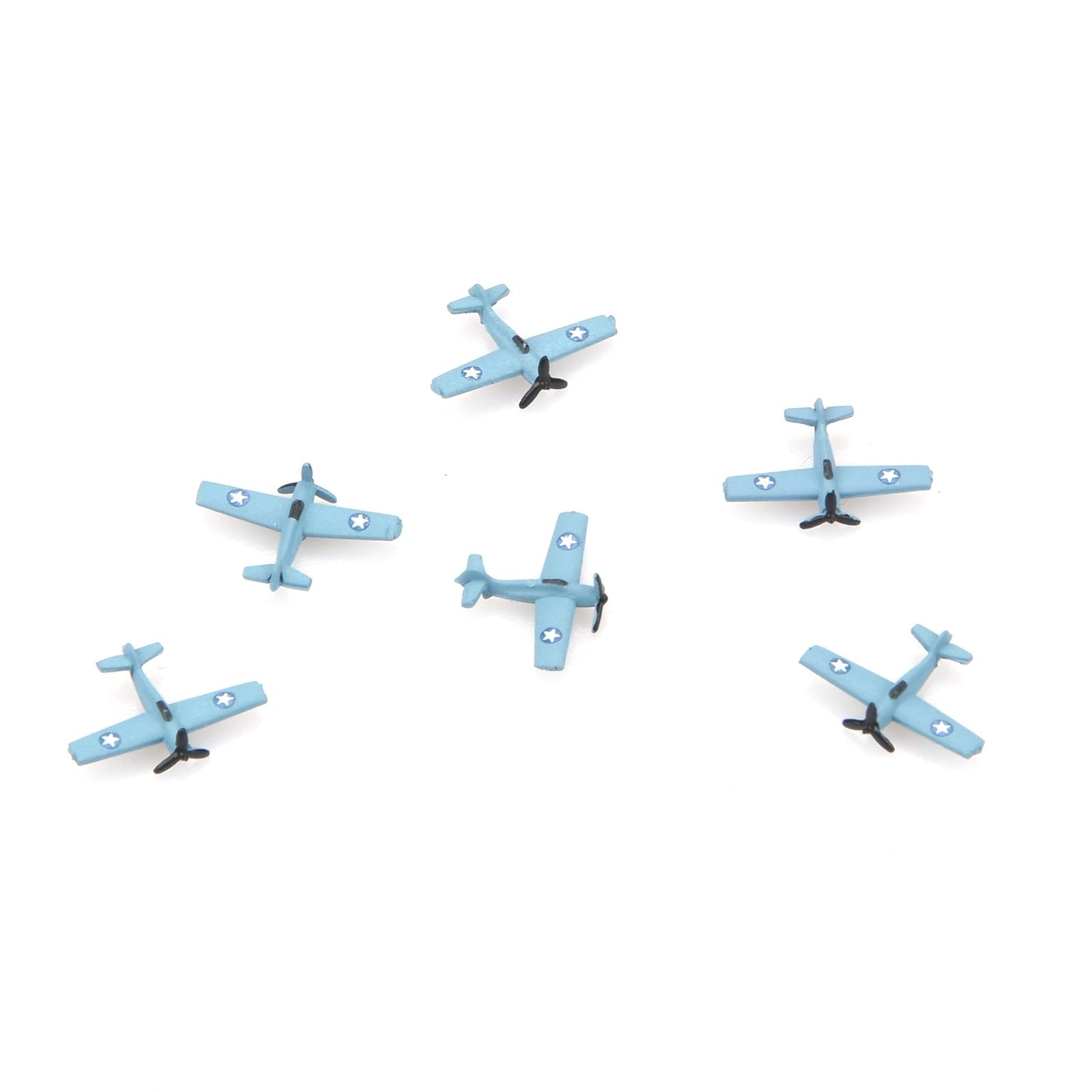 6pcs 1cm 1/1000 US Aircraft Carrier (F4F/SBD/TBD) Plane Model Gift