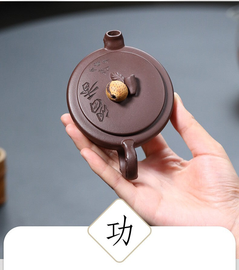 110cc chinese Yixing Handmade Zisha Purple clay Teapot LiuXiang Hu Tea Pot