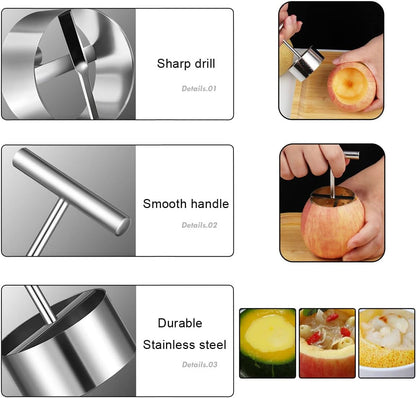 2xFruit Corer Removal Tool Remover Fruits Pear Pitter and Vegetable Extractor US