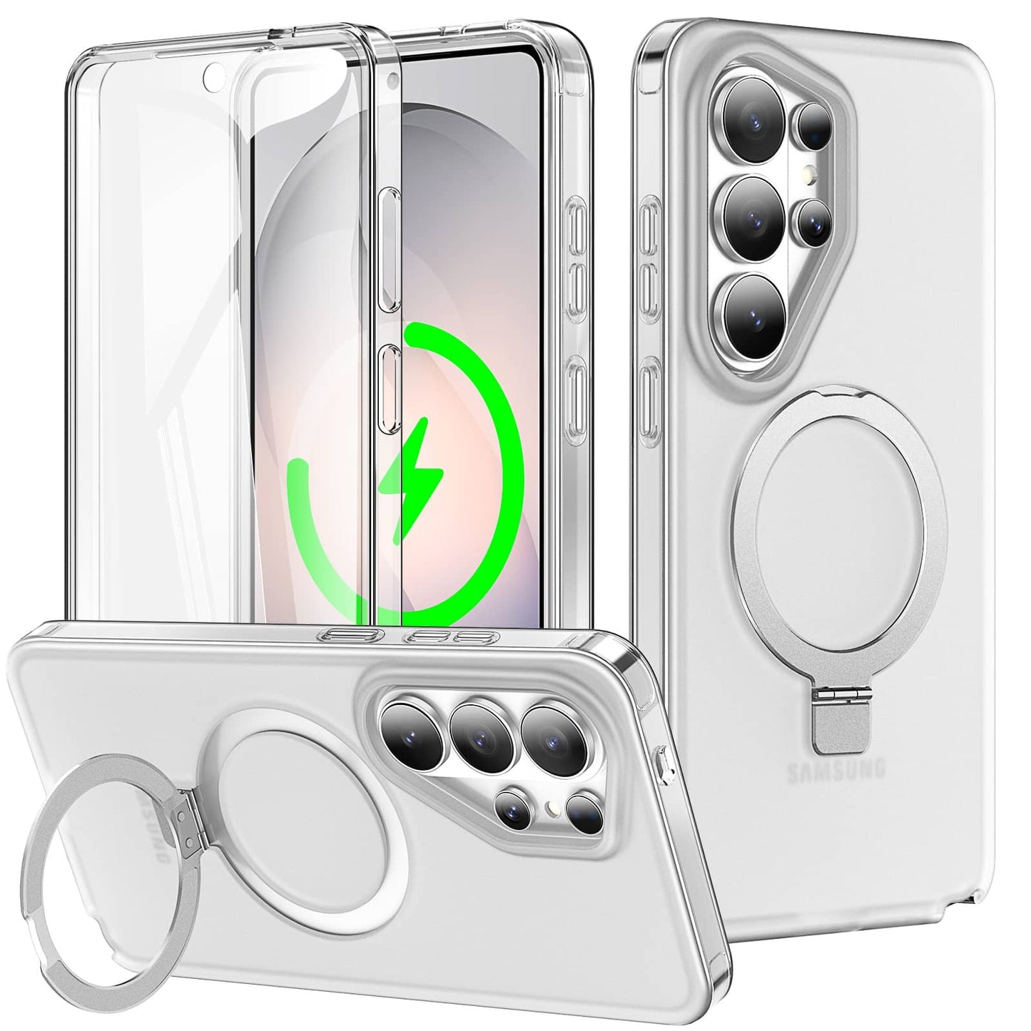 For Samsung Galaxy S26/S26 Ultra/S26 Plus Full Body Case with Magnetic Stand