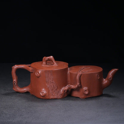 Chinese Yixing Zisha Clay Handmade Exquisite Teapot （树桩 底款：朱可心）