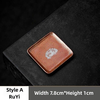 Square Ceramic Tea Coasters|Coffee Coasters|Tea Ceremony Accessories
