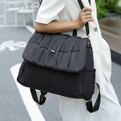 Cloth Portable Multifunctional Mother Backpack, Mother Double Baby Diaper Bag