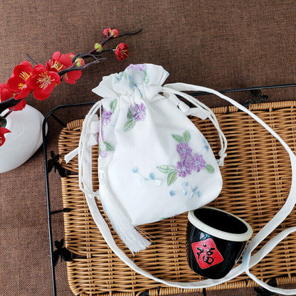 Lovely Embroidered Chinese Hanfu Purse Tote Bag Wallet Handbag Change Purse