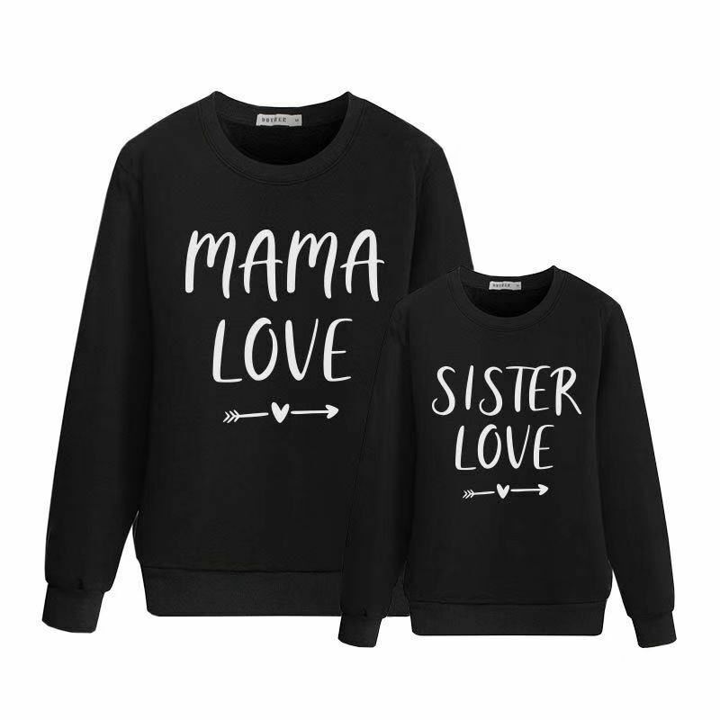 Matching Outfits Clothes Son T-Shirt Woman Kids Baby Winter Sweater Family Tops