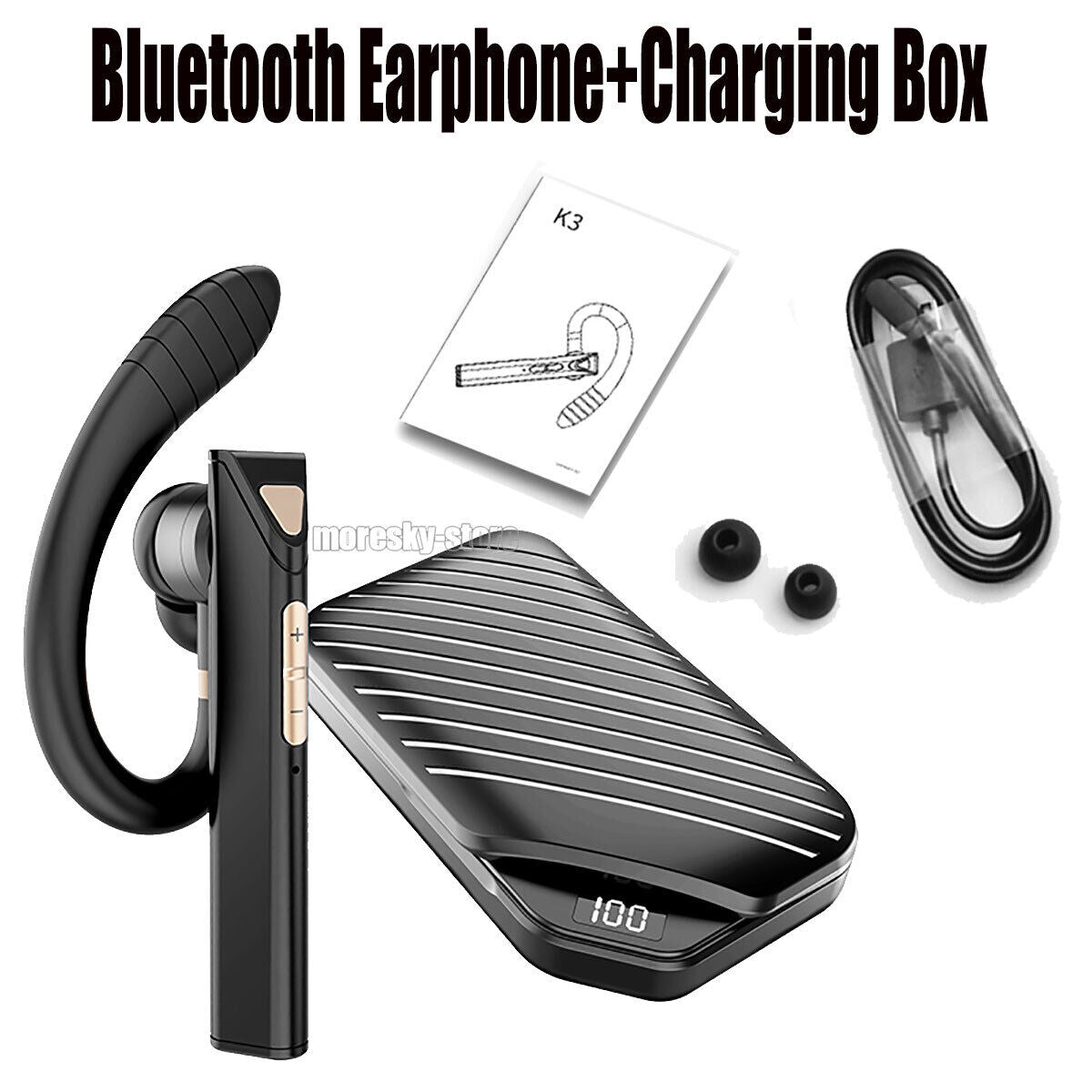 For Samsung Galaxy S8 S9 S10 Note20 Ear-hook Wireless Earbud Bluetooth Headphone