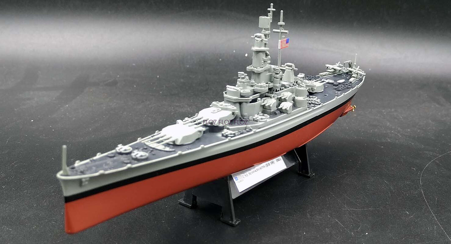 FloZ WWII Battleship USS Massachusetts BB-59 1/1000 diecast Model Ship
