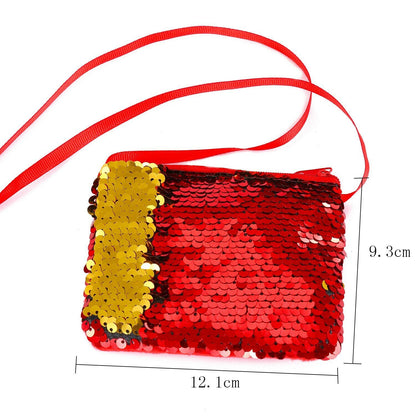 Girls Package Wallet Women Sequins Coin Purse Earphone Handbag Zipper Clutch Bag