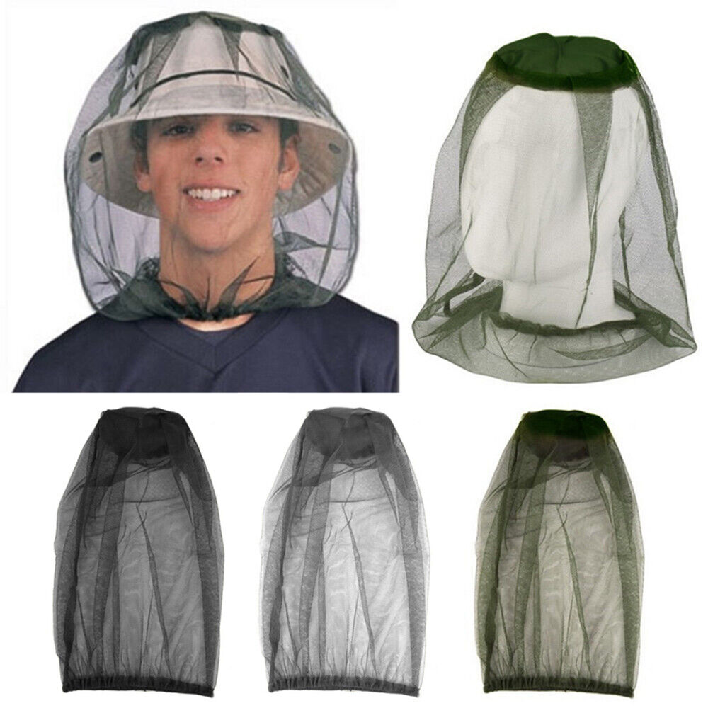 6x Anti-Mosquito Bug Bee Insect Head Net Hat Cap Sun Protection Fishing Hiking
