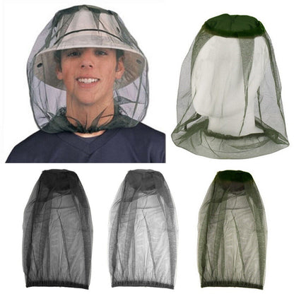 6x Anti-Mosquito Bug Bee Insect Head Net Hat Cap Sun Protection Fishing Hiking