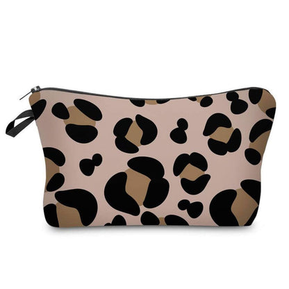 Personalized Pretty Makeup Bag Leopard Print Cosmetic Bags Multifunction Travel