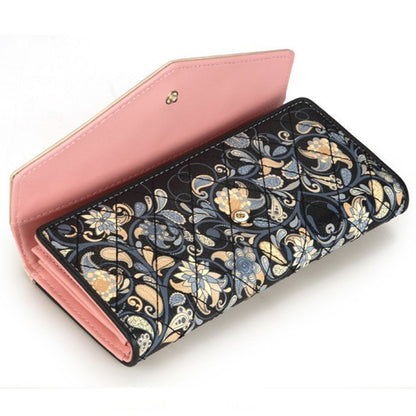 Women Wallet Coin Purse Long Clutch Bag Money Card Holder 19*9.5*3 CM Pink/Blue