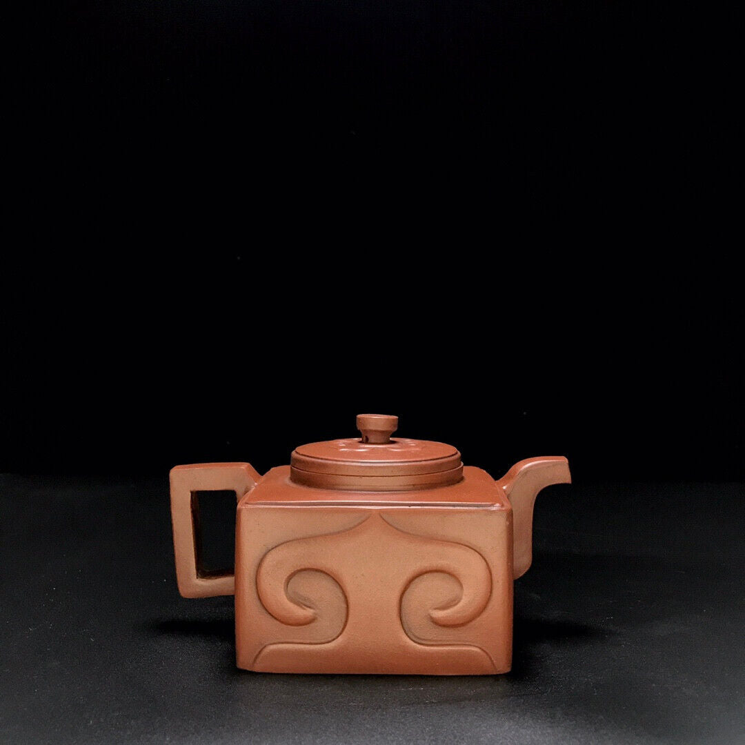 Chinese Yixing Zisha Clay Handmade Exquisite Teapot （四方如意壶 底款：曼唏陶艺）