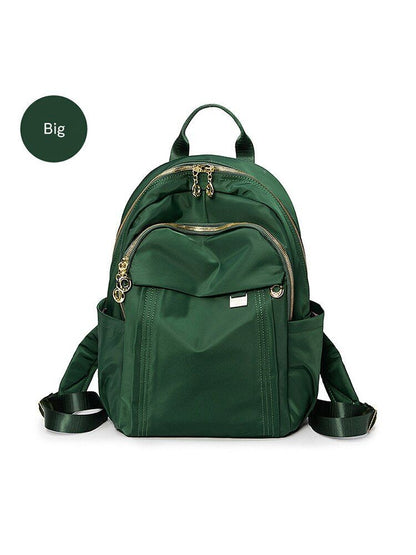 Women Backpack Nylon Messenger Bag Large Solid Zipper Shoulder Zipper Traveling