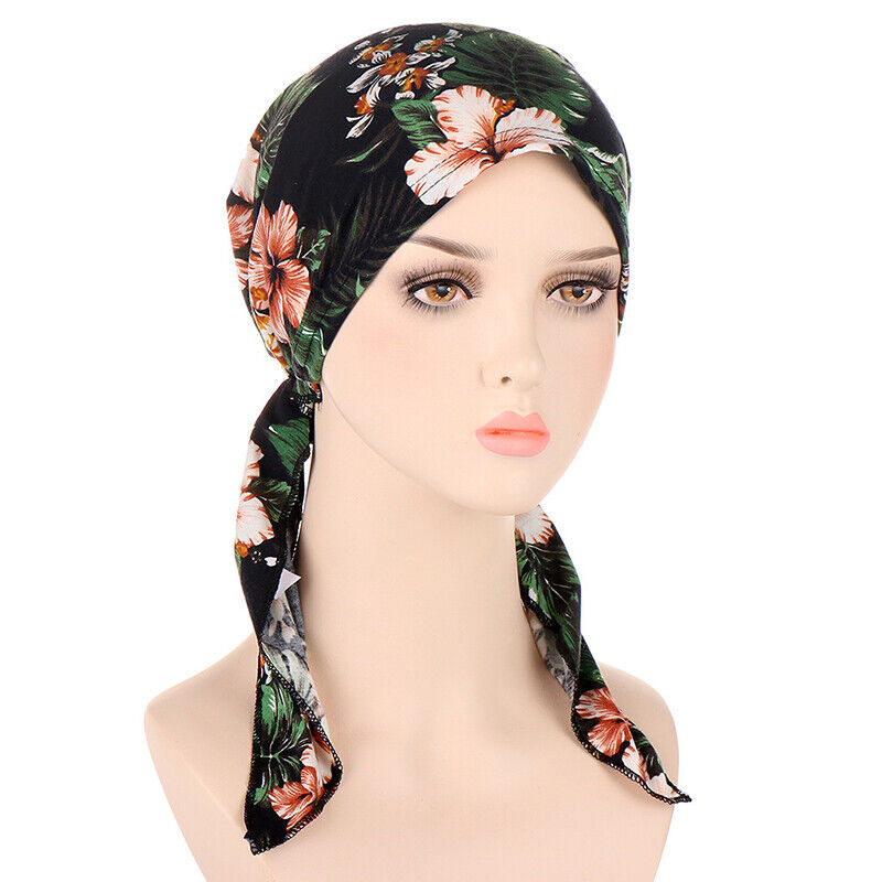 Women Print Chemo Cap Hair Loss Turban Hat Head Scarf Wrap Hijab Muslim Headwear
