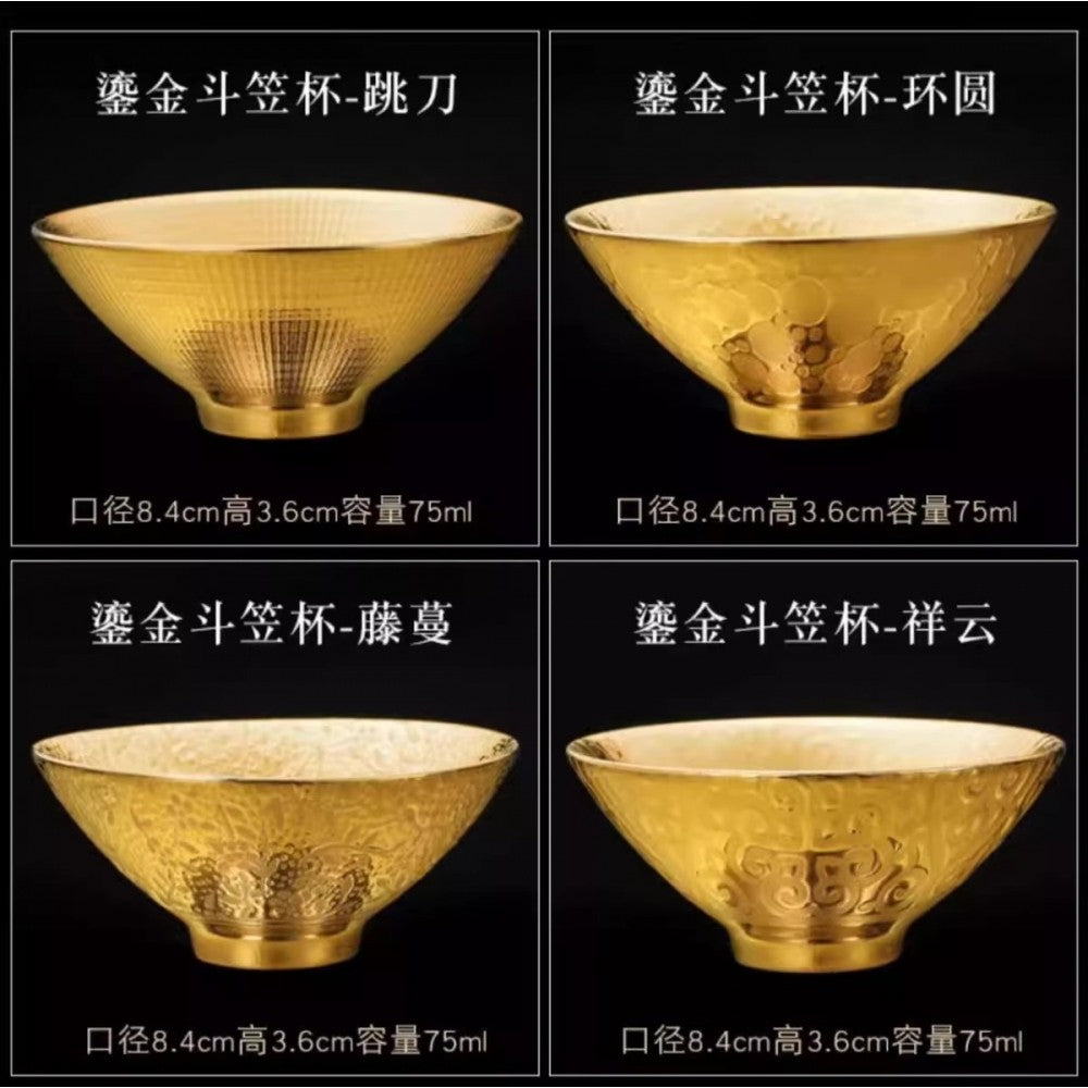 Gilded Fortune Cup Teacup Douli Cup Teacup Gongfu Teacup