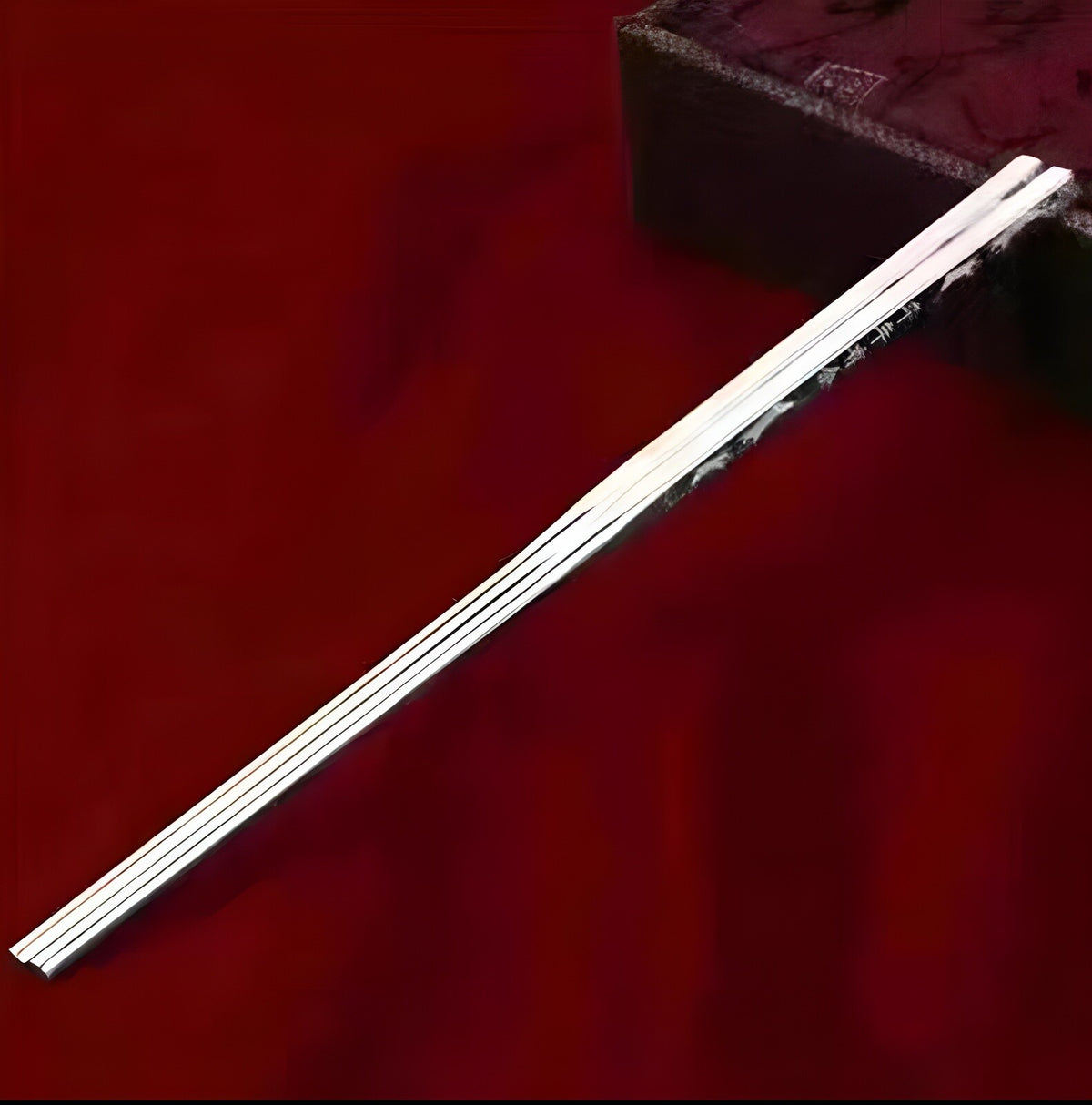 Chinese Chopsticks “年年有鱼” 70g Certified 999 Sterling Silver Solid Lettering