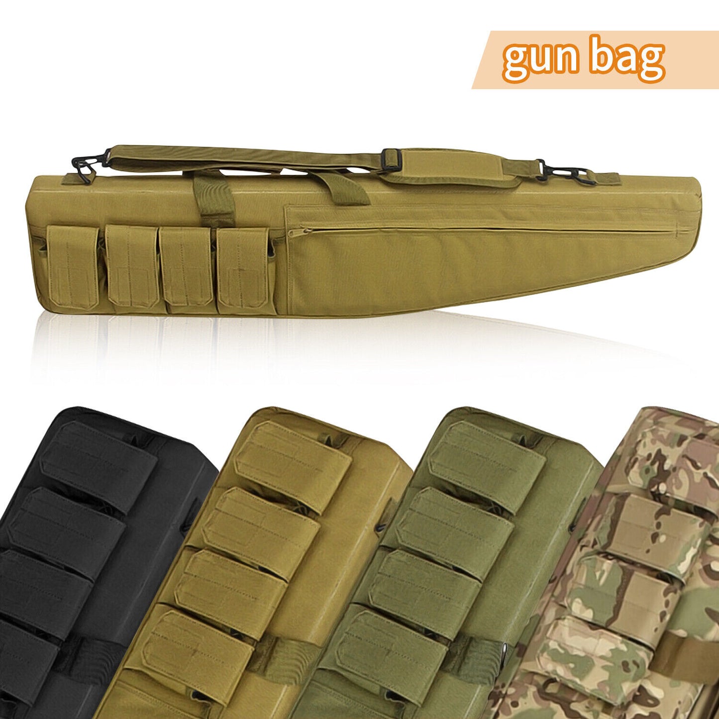 Tactical Carbine Rifle Molle Bag Range Gun Carry Case Storage Hunting Backpack