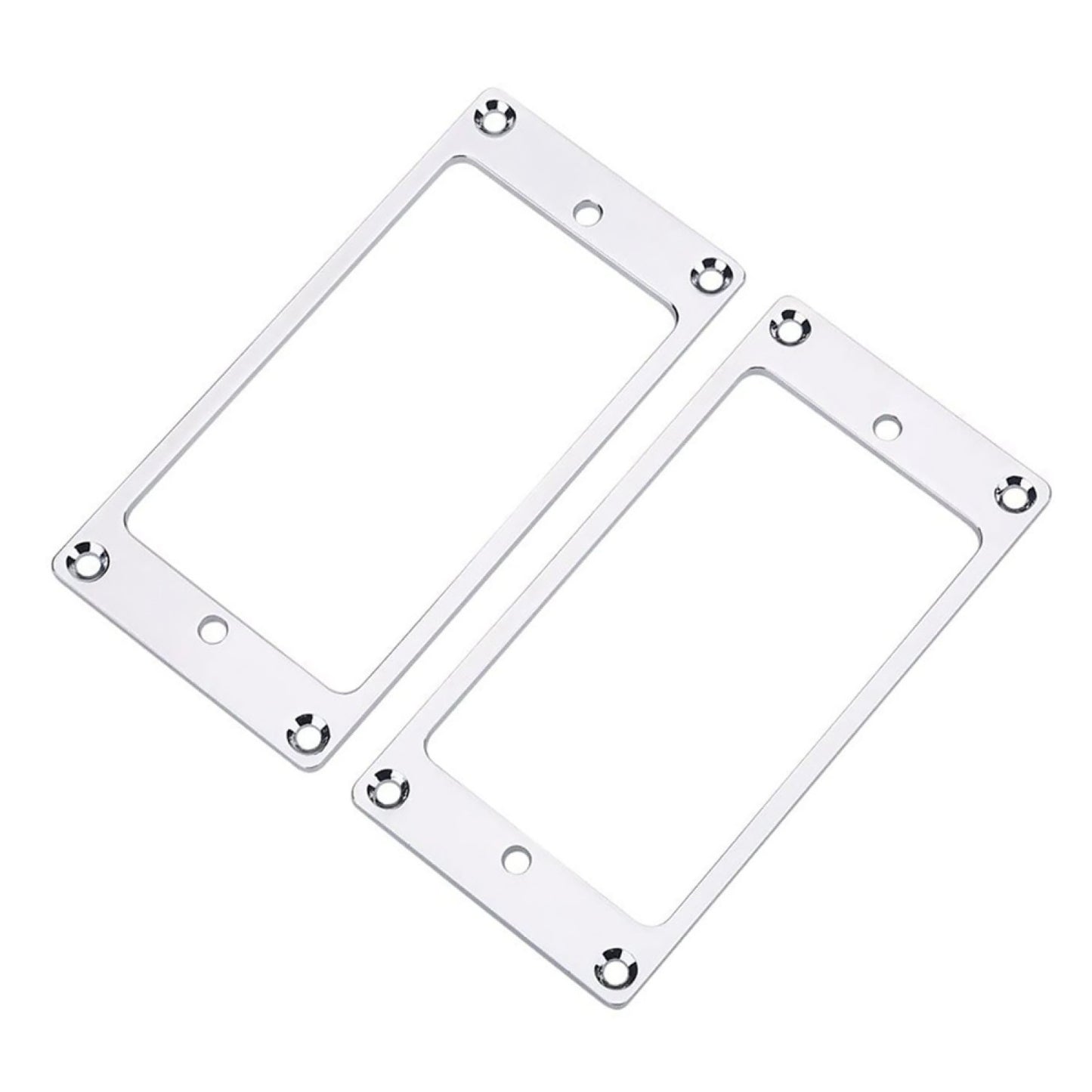 2 Pcs Iron Humbucker Pickup Mounting Ring With Srcews For Les Paul LP Silver ff