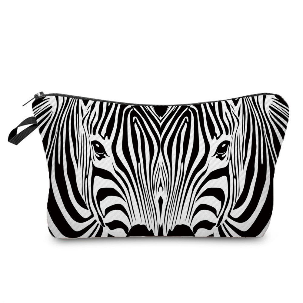 Personalized Pretty Makeup Bag Leopard Print Cosmetic Bags Multifunction Travel