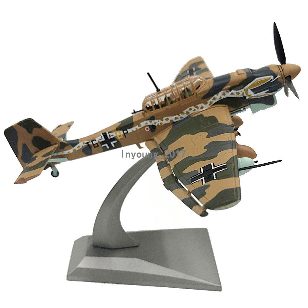 1/72 1935 WWII Stuka JU-87 Fighter Aircraft Plane Diecast Metal Model Collection
