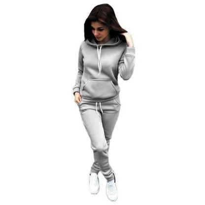 Set De Chándal De Moda Para Mujeres Sudadera Con Capucha Y Pantalones Deportivos